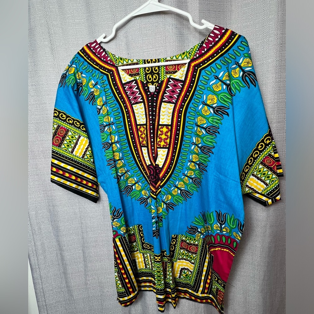 African Print Scrub Tops Never worn